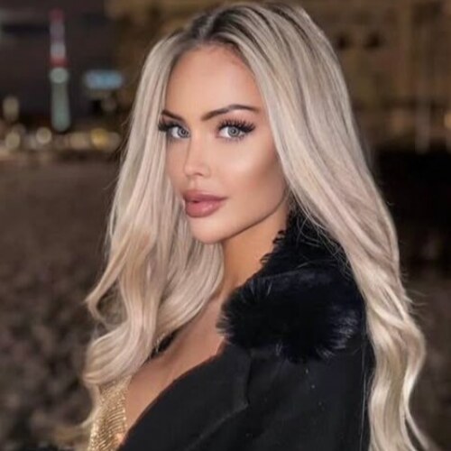 Icy white blonde hair