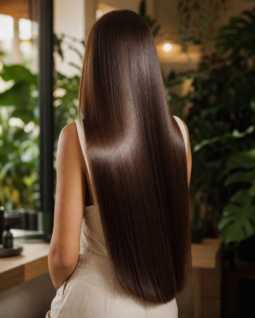 Long hair styled with extensions, Vici Salon