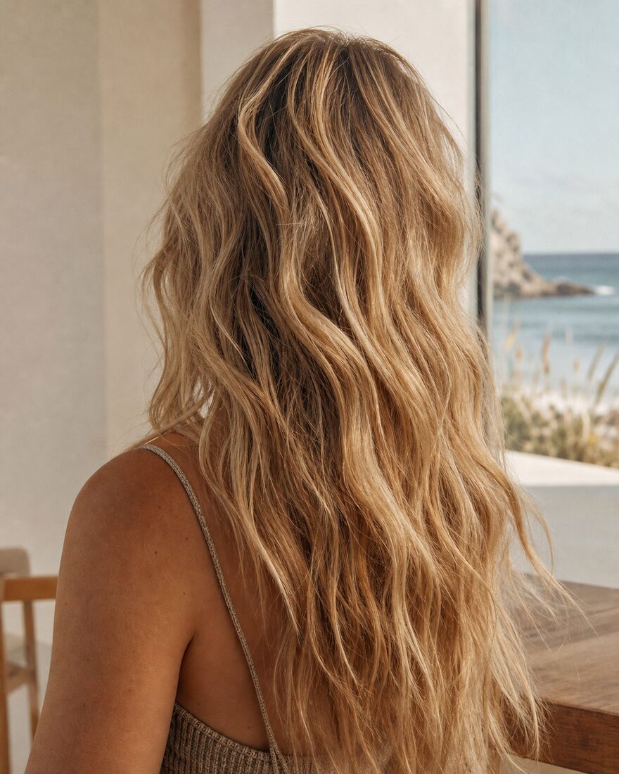 Long hair styled with extensions, Mane Duo Salon