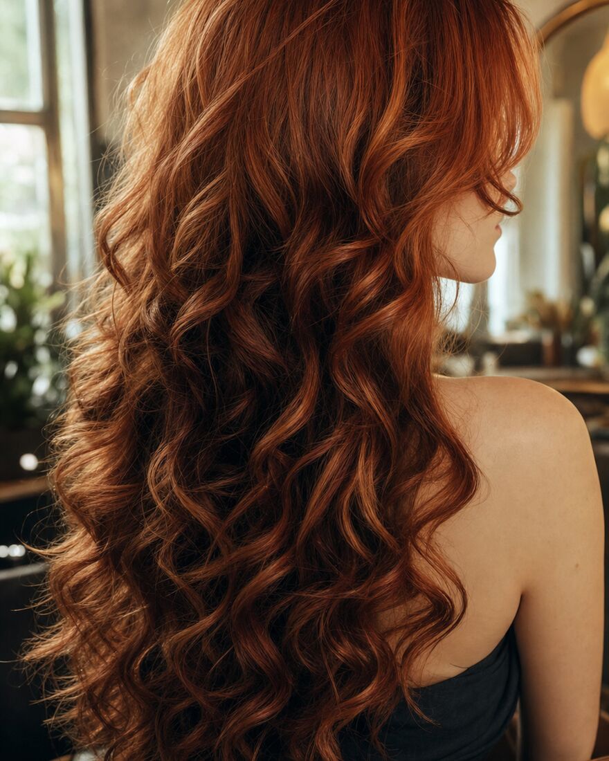 Long hair styled with extensions, CODE Salon