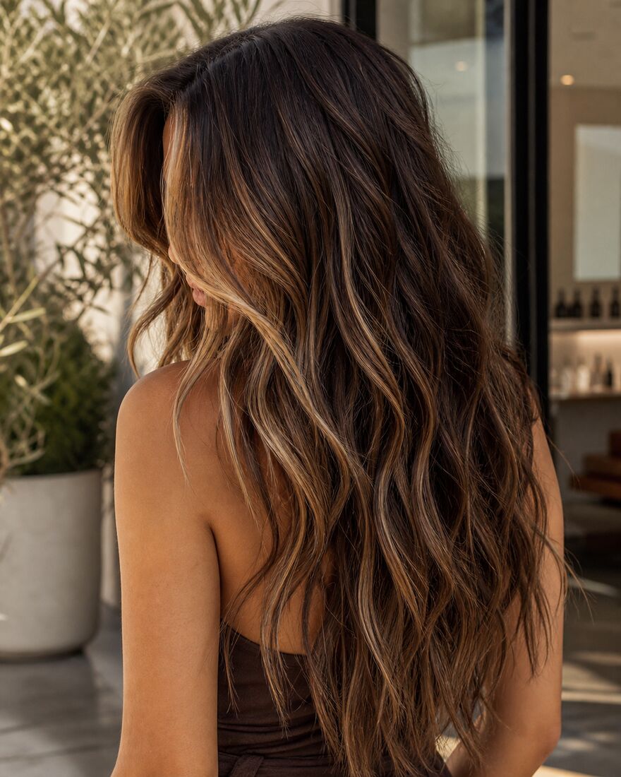Long hair styled with extensions, The Lab A Salon