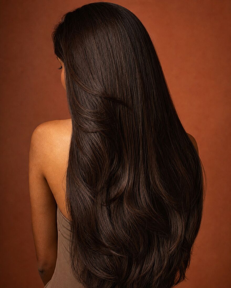 Long hair styled with extensions, JoJo Hair Studio